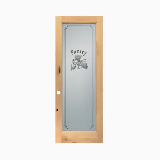 [PANTRY2068RH] DoorsPantry2068RH -- French Door Series 2'0" x 6'8" French 1 Lite | Pantry Glass |Hemlock Right Hand