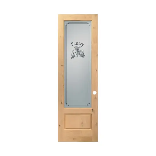[PANTRY2080LH] DoorsPantry2080LH --French Door Series 2'0" x 8'0" French 1 Lite | Pantry Glass |Hemlock Left Handed