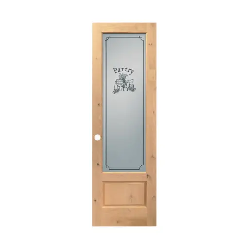 [PANTRY2080RH] DoorsPantry2080RH -French Door Series 2'0" x 8'0" French 1 Lite | Pantry Glass |Hemlock Right Handed