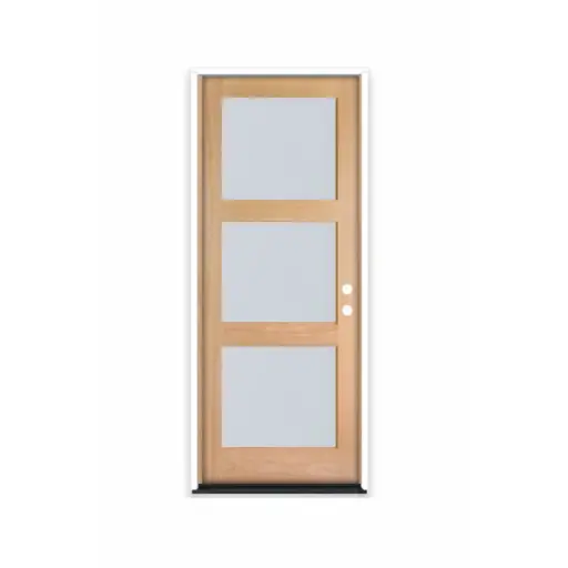 [MAG3068LH-3LITEFROST] MAHOGANY 3068 LH MAHOGANY 3 LITE EQUAL FROSTED