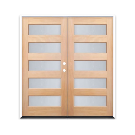 [MAG6080LH-5LITEFROST] MAHOGANY WOOD 6080 LH MAHOGANY 5 LITE EQUAL FROSTED IG