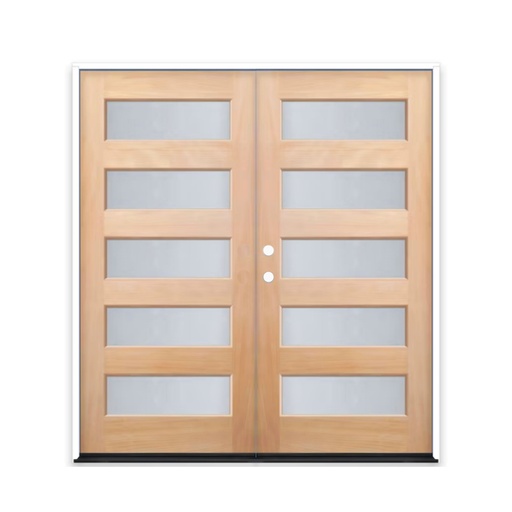 [MAG6080RH-5LITEFROST] MAHOGANY WOOD 6080 RH MAHOGANY 5 LITE EQUAL FROSTED IG