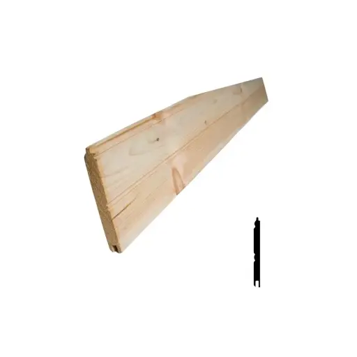 [WP162ECBWP416-1x6"-16'-T&G]  TRIMS:TONGUE AND GROVE 1X6X16' EA 1 x 6 - 16' #2 WESTERN PINE KD EDGE & CENTER BEAD/WP WP162ECBWP416