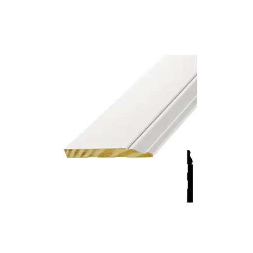 [5 1/4" 16' EA  FJ PRIMED COLONIAL 9/16" X 5-1/4 #218 BASE (1/2) 16' 218 B218BFJP]  TRIMS:TRIM 5 1/4" 16' EA  FJ PRIMED COLONIAL 9/16" X 5-1/4 #218 BASE (1/2) 16' 218 B218BFJP