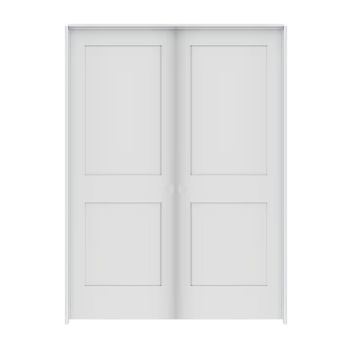 [2PSH6080DBL] 2PSH6080DBL - 2 Panel Shaker Interior Door 6'0" x 8'0" DOUBLE