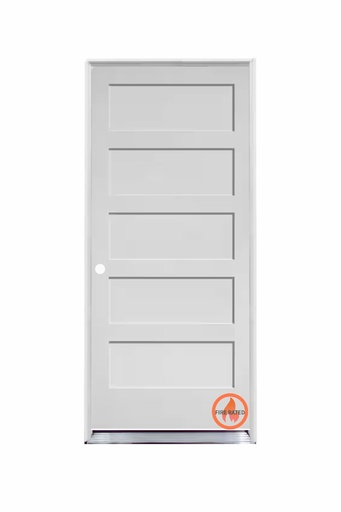 [HG5PSH3068RH] HG5PSH3068RH -- 5 Panel Shaker House to Garage 3'0" x 6'8" RIGHT