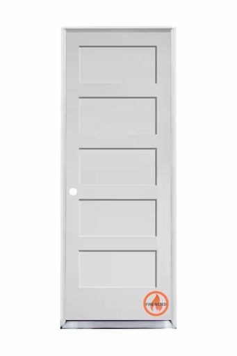 [HG5PSH2868RH] HG5PSH2868RH -- 5 Panel Shaker House to Garage 2'8" x 6'8" RIGHT