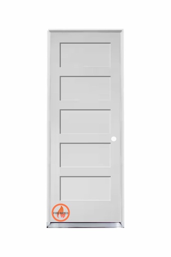 [HG5PSH2868LH] HG5PSH2868LH -- 5 Panel Shaker House to Garage 2'8" x 6'8" LEFT